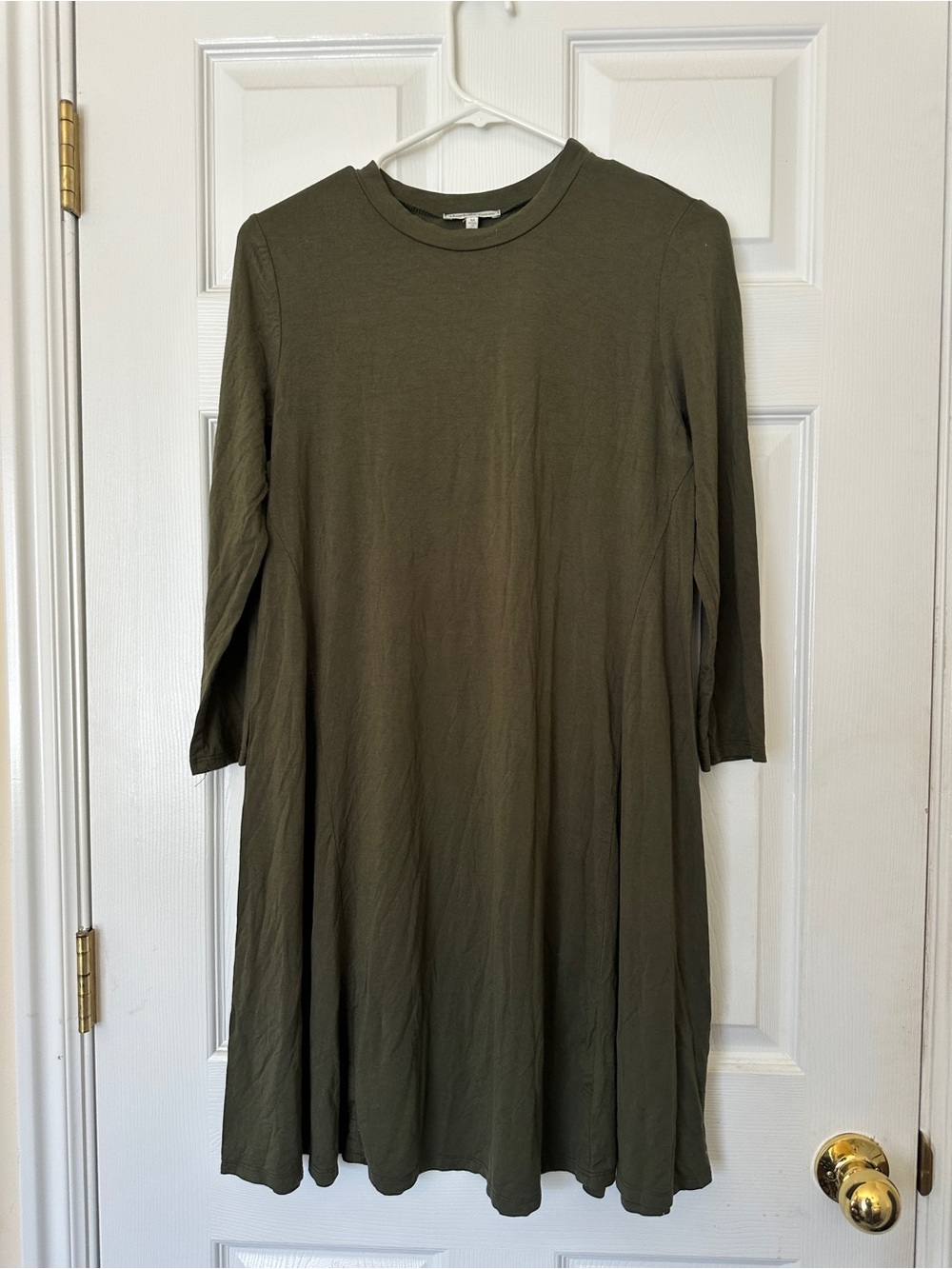 Charlotte Russe Olive Green A-Line Tunic Midi Dress